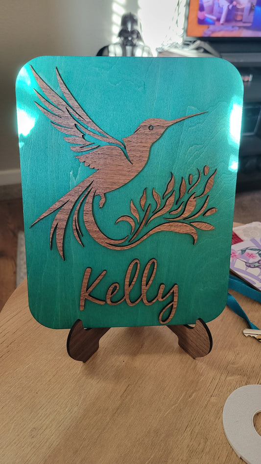 Wooden Hummingbird