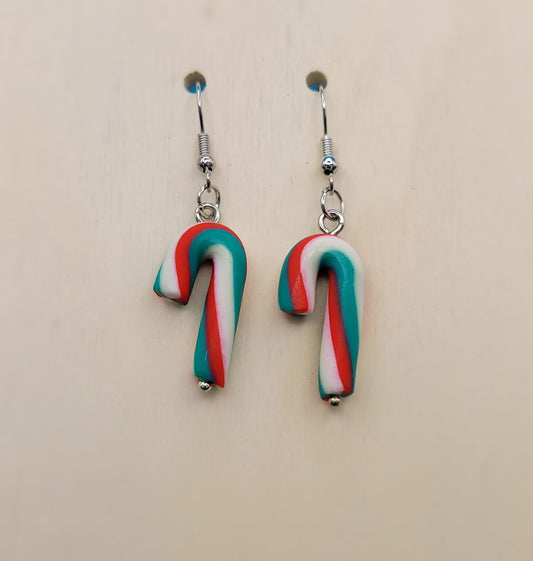 Candy Cane Silicone Earings